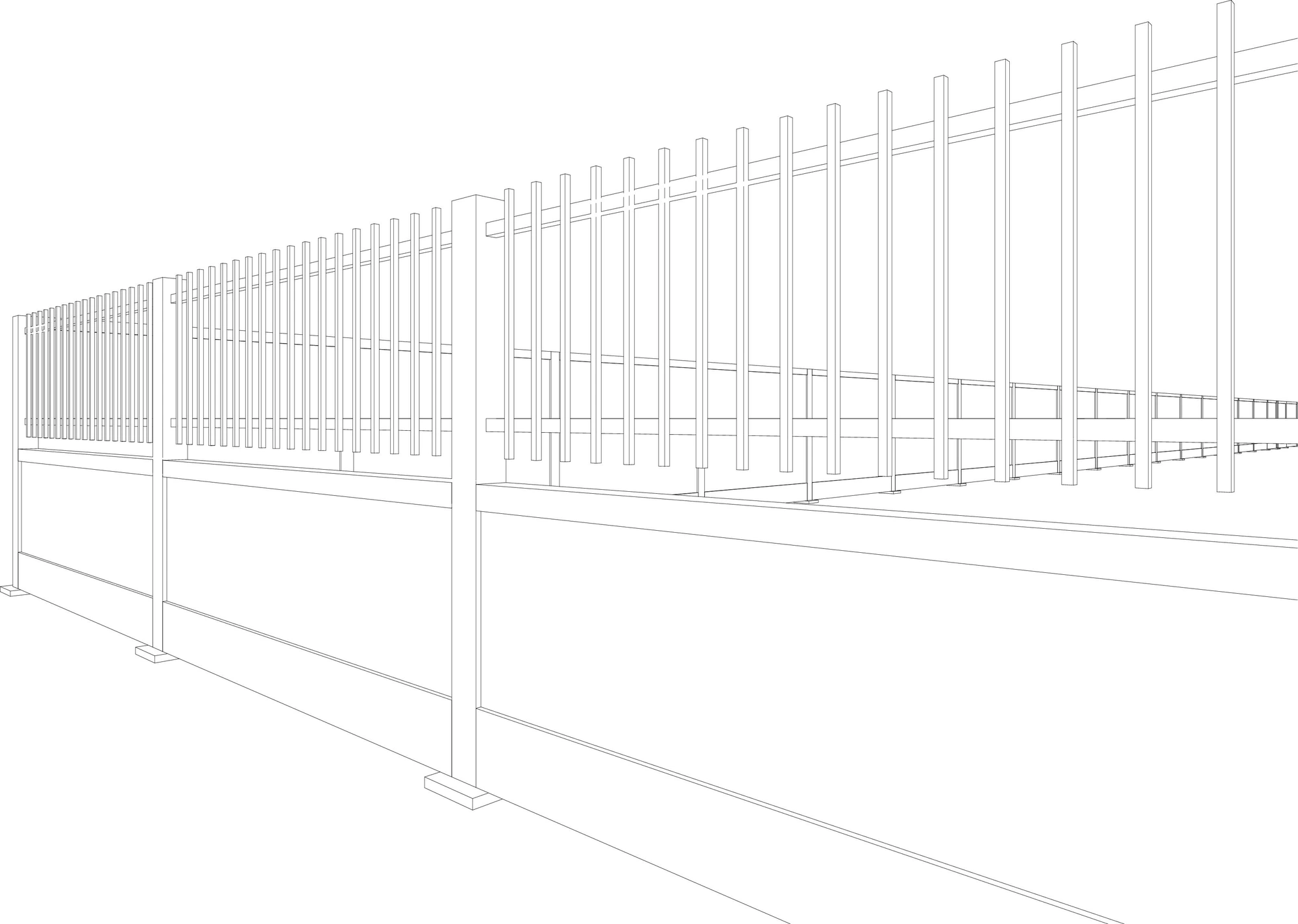 Pillar Fence Installation